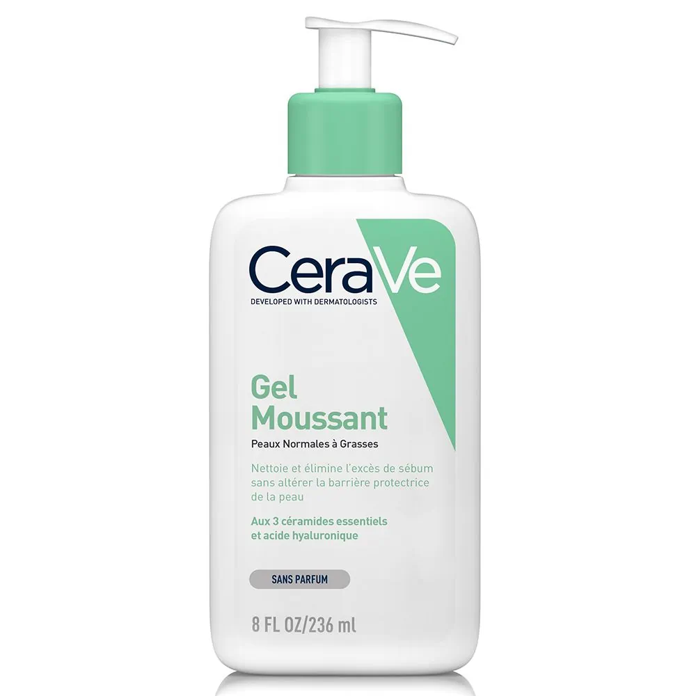 CeraVe Gel Moussant Nettoyant Peaux Normales a Grasses 236ml
