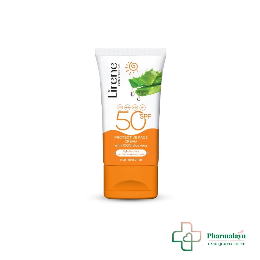 Lirene Ecran SPF50+ Adulte Aleo Vera 50ml