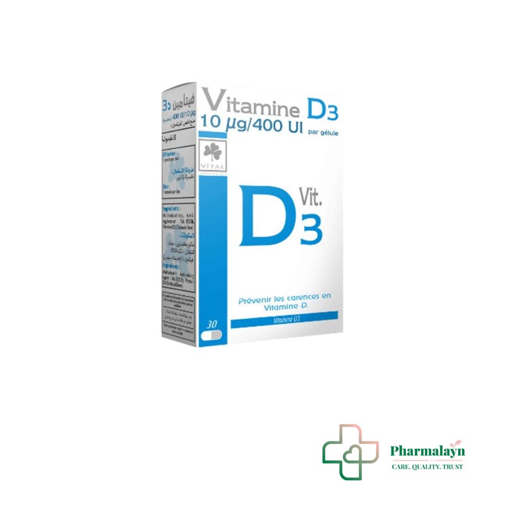 VITAL VITAMINE D3 30 GELULES