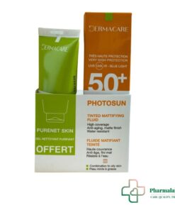 DERMACARE PHOTOSUN 02 FLUIDE SOLAIRE TEINTE PEAUX MIXTES A GRASSES SPF 50+ 50ML