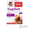 AKTIV Capilvit 30 Comprimés est un complément alimentaire spécialement formulé pour renforcer les cheveux et favoriser leur croissance. Sa formule associe de la biotine, du zinc, du cuivre, de l’extrait de sorgho, de l’huile de germe de blé ainsi que des vitamines B6 et B5, des nutriments essentiels pour des cheveux sains, forts et brillants. Le cuivre contribue également au maintien de la pigmentation naturelle des cheveux.