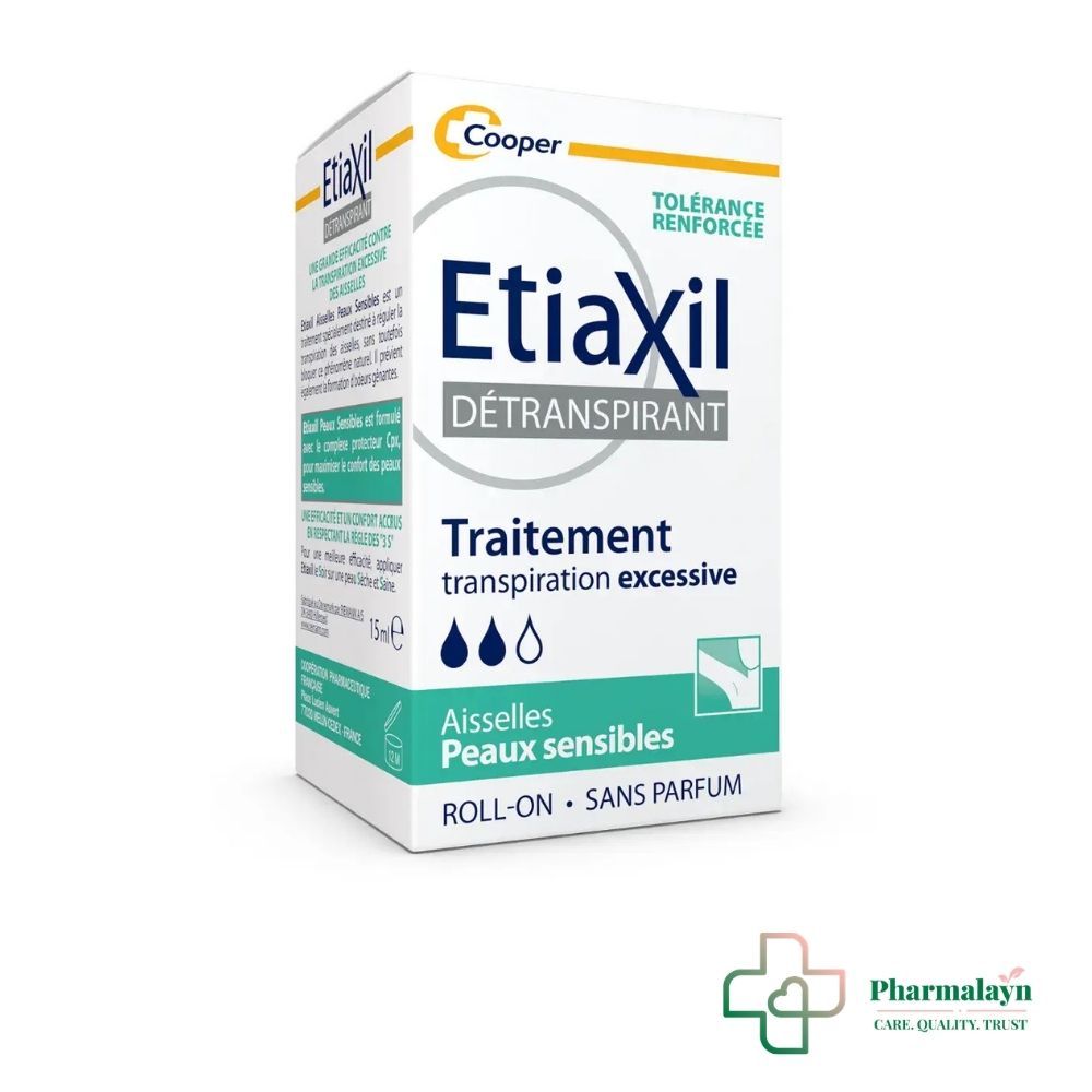 ETIAXIL Détranspirant Peaux Sensibles aisselles Roll on 15ml