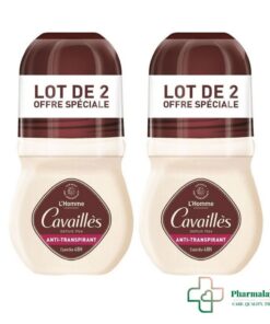 Rogé Cavailles Absorb+ 48H Homme Anti-Transpirant Roll-On Lot de 2 x 50 ml