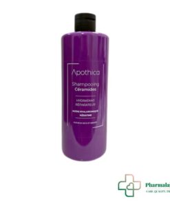 Apothica Shampooing Céramides 400 ml nourrit, répare et protège les cheveux secs et abîmés. Nettoie en douceur pour des cheveux doux et brillants.