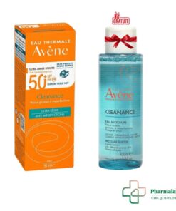 AVENE CLEANANCE SOLAIRE SPF50+ ULTRA LEGER ANTI IMPERFECTION 50ML+CLEANANCE EAU MICELLAIRE 100ML (OFFERT)