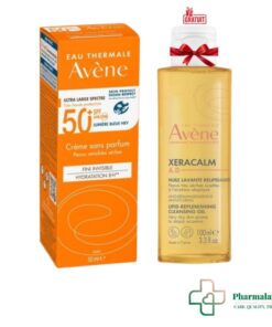 AVENE CREME SOLAIRE TRES HAUTE PROTECTION SPF50+ 50ML+XERACALM HUILE LAVANTE RELIPIDANTE 100ML (OFFERT)