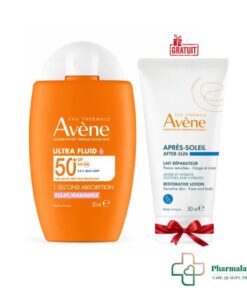 AVENE ULTRA FLUID ECLAT RADIANCE SPF50+ 50ML+LAIT APRES SOLEIL 50ML (OFFERT)