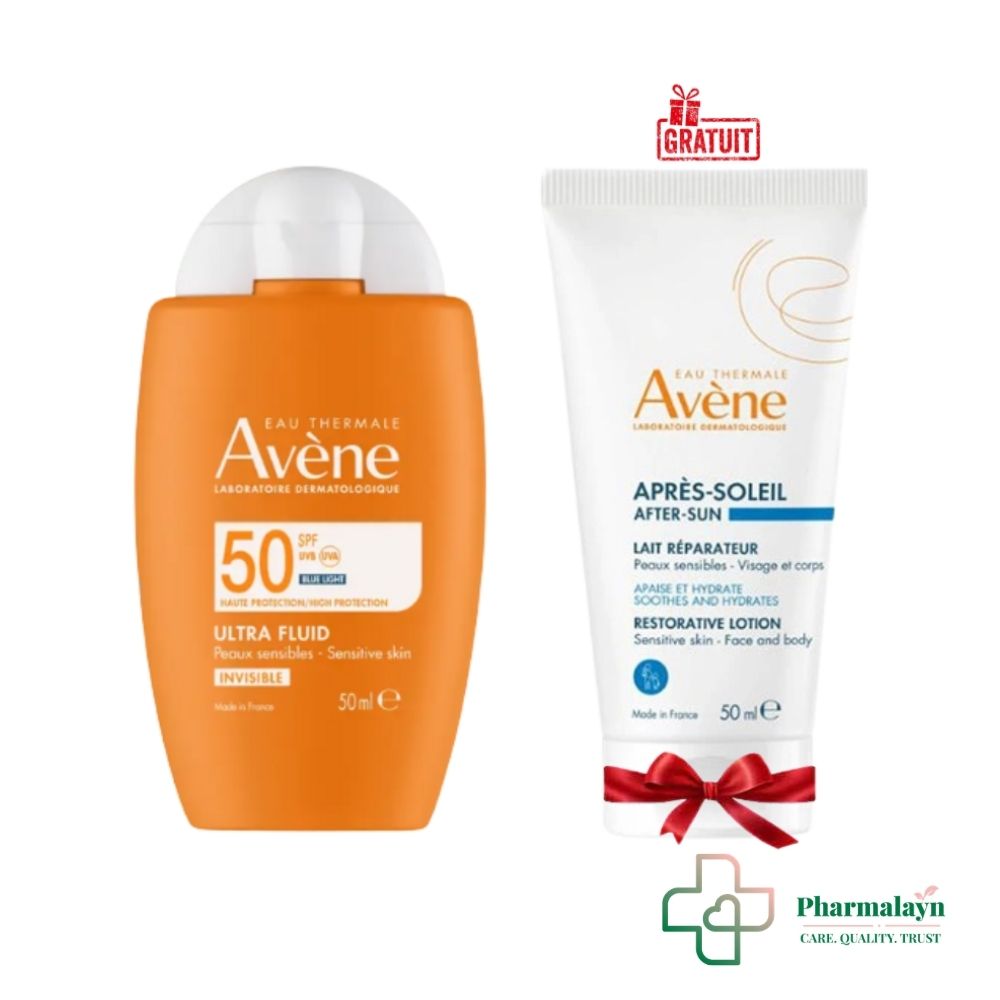 AVENE ULTRA FLUID INVISIBLE SPF50 50ML+LAIT APRES SOLEIL 50ML (OFFERT)