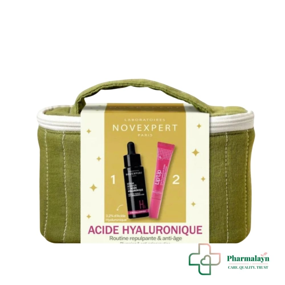 NOVEXPERT COFFRET SERUM BOOSTER A L'ACIDE HYALURONIQUE 30ML+LIP UP SOIN LEVRES REPULPANT 8ML (OFFERT)